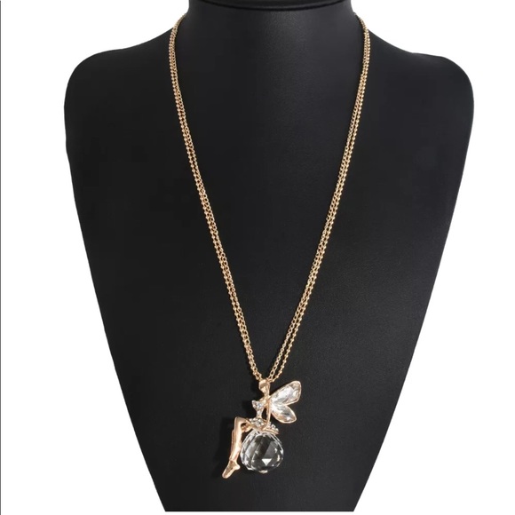 Jewelry - Gorgeous Crystal Fairy Tinker Bell Necklace